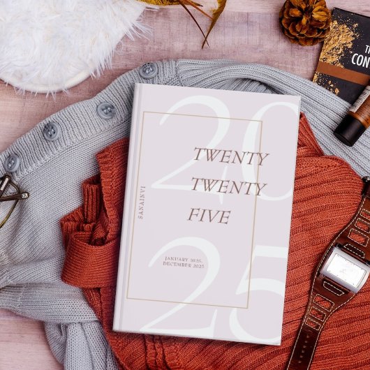 Aangepaste Schattigee Roze Minimal 2025 Kalender P Planner