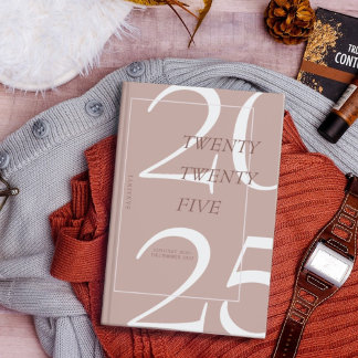 Aangepaste Schattigee Roze Minimal 2025 Kalender P Planner