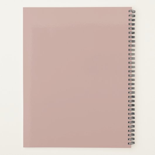 Aangepaste Schattigee Roze Minimal 2025 Kalender P Planner (Achterkant)