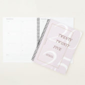 Aangepaste Schattigee Roze Minimal 2025 Kalender P Planner (Display)