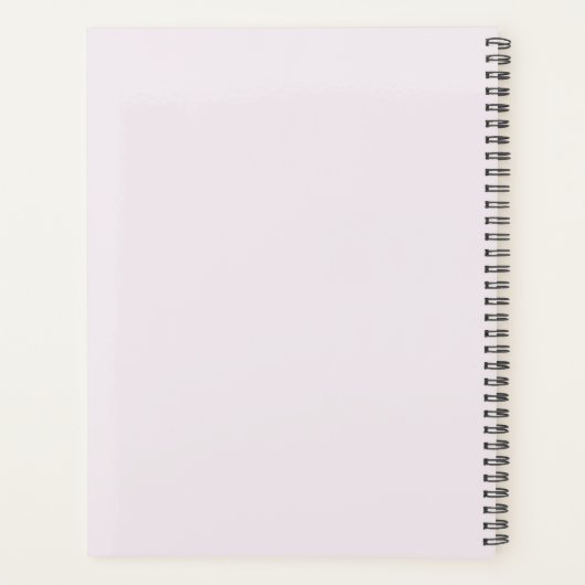 Aangepaste Schattigee Roze Minimal 2025 Kalender P Planner (Achterkant)
