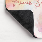 Aangepaste Schattigee Roze Waterverf Princess Cast Muismat (Hoek)