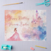 Aangepaste Schattigee Roze Waterverf Princess Cast Tissuepapier (Craft)