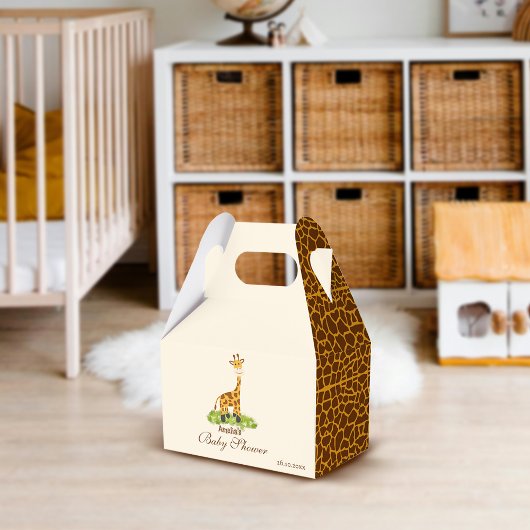 Aangepaste Schattigee Safari Giraffe Favor Box Bedankdoosjes