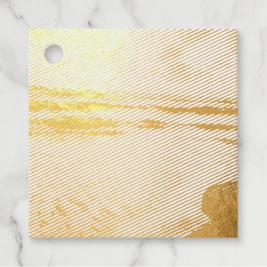 Aangepaste Schattigee Twee Foto Dubbelzijdig Geper Bedankjes Labels (Voorkant)