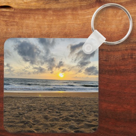 Aangepaste Schattigee Twee Foto Dubbelzijdig Geper Sleutelhanger (Achterkant)