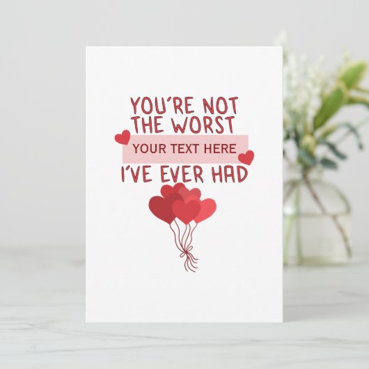 Aangepaste Schattigee Valentijnsdag Kaart (Staand voorkant)