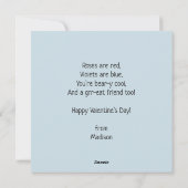 Aangepaste Schattigee Waterverf Teddy Bear Valenti Feestdagenkaart (Achterkant)