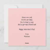 Aangepaste Schattigee Waterverf Teddy Bear Valenti Feestdagenkaart (Achterkant)