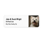 Aangepaste Schattigee West Highland White Dog Adre Etiket (Voorkant)