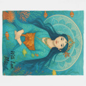 Aangepaste Schattigee Whismusical Onderwater Princ Fleece Deken (Voorkant (Horizontaal))