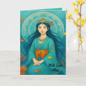 Aangepaste Schattigee Whismusical Onderwater Princ Kaart (Gele Bloem)