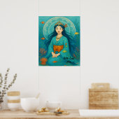 Aangepaste Schattigee Whismusical Onderwater Princ Poster (Keuken)