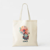 Aangepaste Schattigee Wizard Trick R Behandel Hall Tote Bag (Achterkant)
