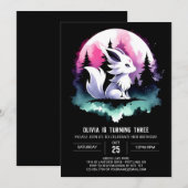 Aangepaste Schattigee Wolf Verjaardag Kaart (Voorkant / Achterkant)