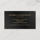 Aangepaste Schattigee zwart en goud professional Visitekaartje (Achterkant)