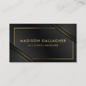 Aangepaste Schattigee zwart en goud professional Visitekaartje (Voorkant)