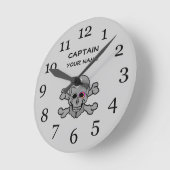 Aangepaste schedel en kruisingen ronde klok (Hoek)