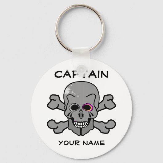 Aangepaste schedel en kruisingen sleutelhanger (Voorkant)