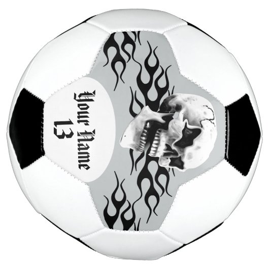 Aangepaste schedel en vlam voetbal (Gedraaid)