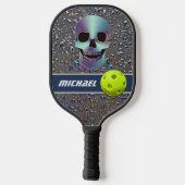 Aangepaste schedel op ijsschlik pickleball paddle (Achterkant)