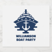 Aangepaste scheepsanker boot feest bier etiket (Enkel label)