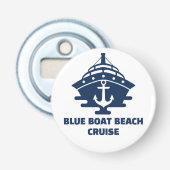 Aangepaste scheepsanker bootkapitein button flesopener (Voorkant)
