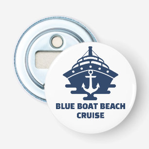Aangepaste scheepsanker bootkapitein button flesopener