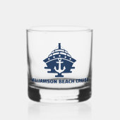 Aangepaste scheepsanker bootkapitein whisky glas (Voorkant)