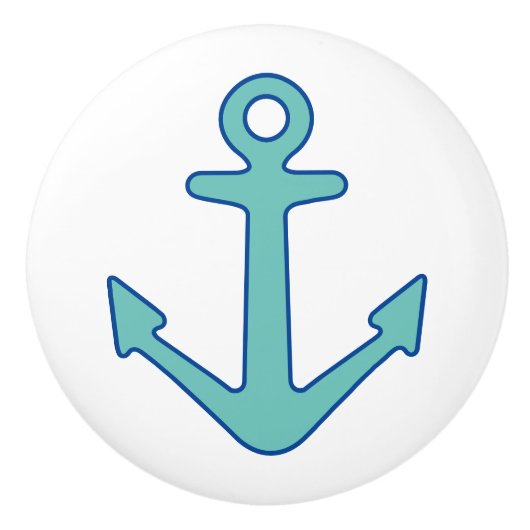 Aangepaste scheepsanker deur- en la trekknop keramische knop (Voorkant)