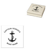 Aangepaste scheepsanker kapitein rubberstempel (Gestempeld)