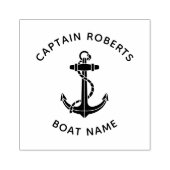 Aangepaste scheepsanker kapitein rubberstempel (Afrduk)