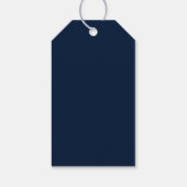 Aangepaste scheepsanker trouw Navy-blauw Cadeaulabel (Achterkant)