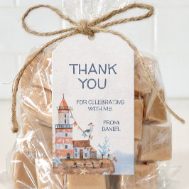Aangepaste scheepslantaarn cadeaulabel