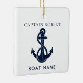 Aangepaste scheepvaart marineblauwe bootanker kapi keramisch ornament (Rechts)
