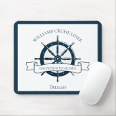 Aangepaste scheepvaartboot Nautical Wheel Boat kap Muismat (Met muis)