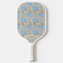 Aangepaste schelpen Beige Pickleball Paddle