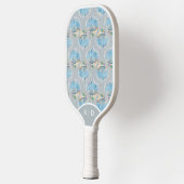 Aangepaste schelpen Grijs Pickleball Paddle (Links)