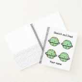 Aangepaste schets en lijnen cute universum kindere notitieboek (Binnen)