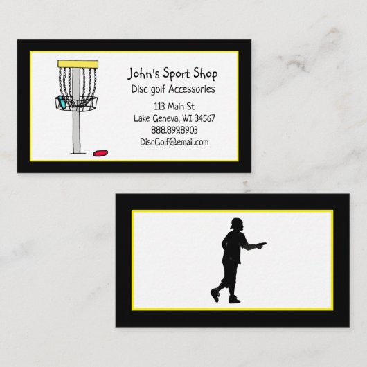 Aangepaste schijf Golf Shop Business Visitekaartje (Voorkant / Achterkant)