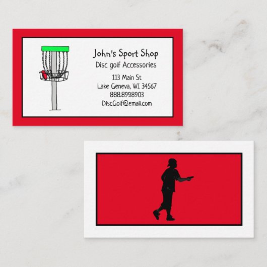 Aangepaste schijf Golf Shop Business Visitekaartje (Voorkant / Achterkant)