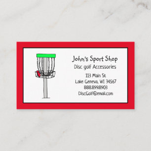 Aangepaste schijf Golf Shop Business Visitekaartje
