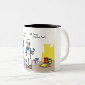 Aangepaste schilder - Mannelijke Cartoon Tweekleurige Koffiemok (Voorkant rechts)