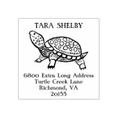 Aangepaste Schildpad Extra Lange Retouradres Rubberstempel (Afrduk)