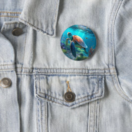 Aangepaste Schildpad Knop Met Afbeelding Uniek Cad Ronde Button 5,7 Cm