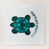 Aangepaste Schildpad Schattig Grappig Cadeau Legpuzzel (Horizontaal)