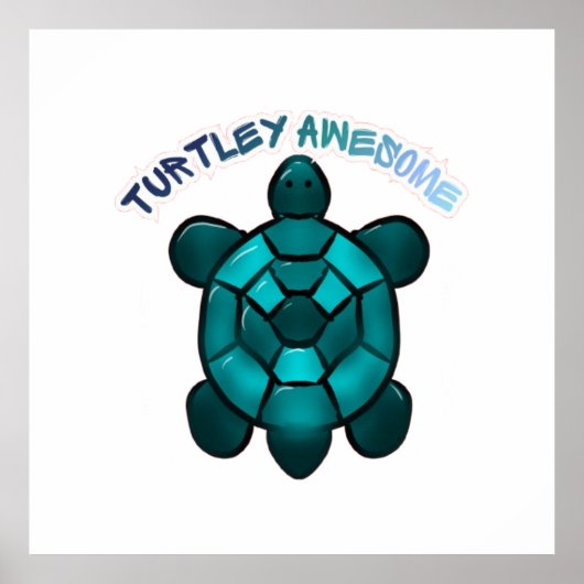 Aangepaste schildpad Schattig Grappig Cadeau voor  Poster (Voorkant)