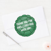 Aangepaste Schildpad Shell Boy Verjaardag Dank u Ronde Sticker (Envelop)