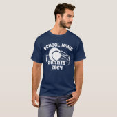 Aangepaste scholen sport tennis team t-shirt (Voorkant volledig)