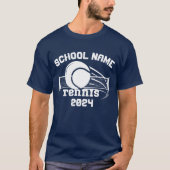 Aangepaste scholen sport tennis team t-shirt (Voorkant)